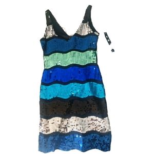 Snap sequence dress